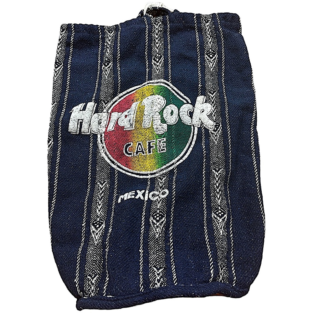 HARD ROCK CAFE: Mexico Rare Woven Bag Mexican Blanket Backpack